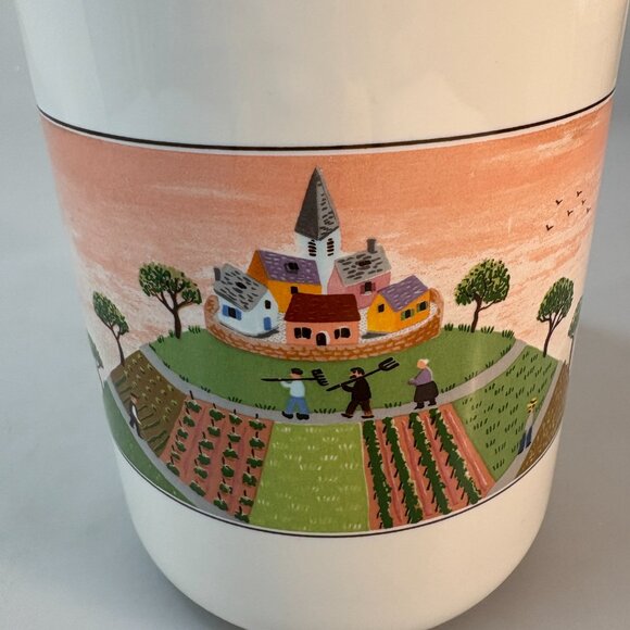 Villeroy & Boch Design Naif Farmers Porcelain 6" Utensil Storage Jar Canister - Picture 2 of 7